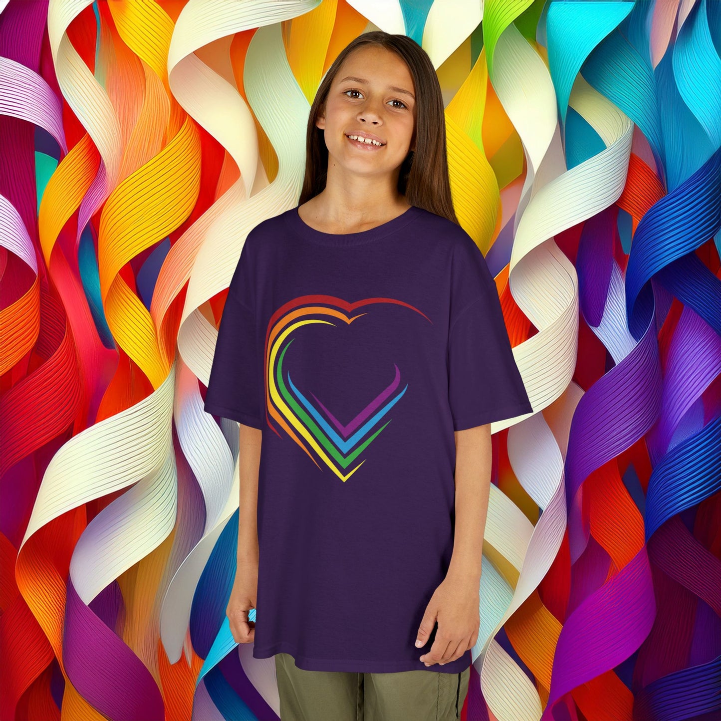 Rainbow Heart Kids Tee