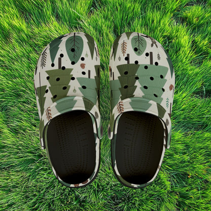 Forest Pattern Kid's Foam Clogs