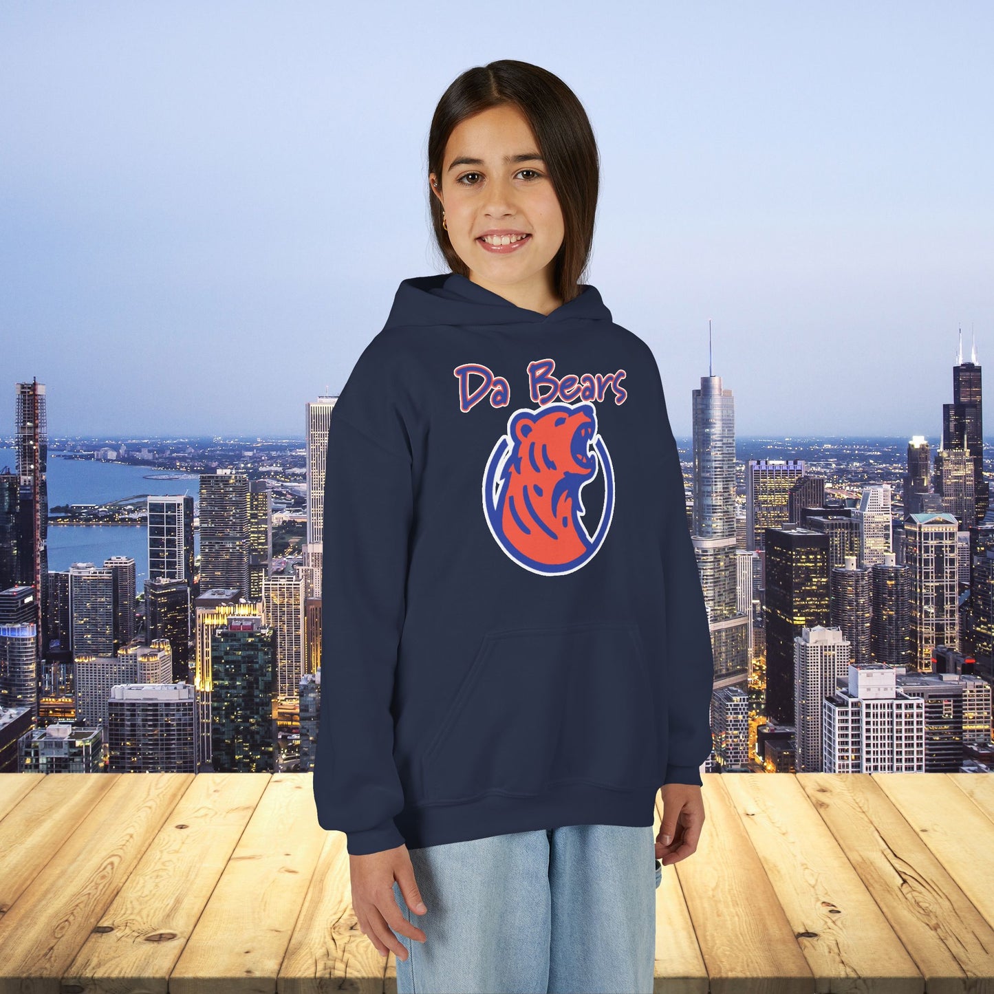 Da Bears Logo Youth Hoodie
