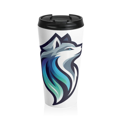 Timber Wolf Travel Mug