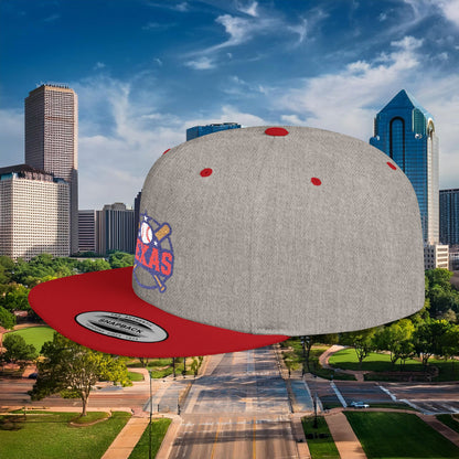 Texas Baseball Logo Flat Bill Snapback
