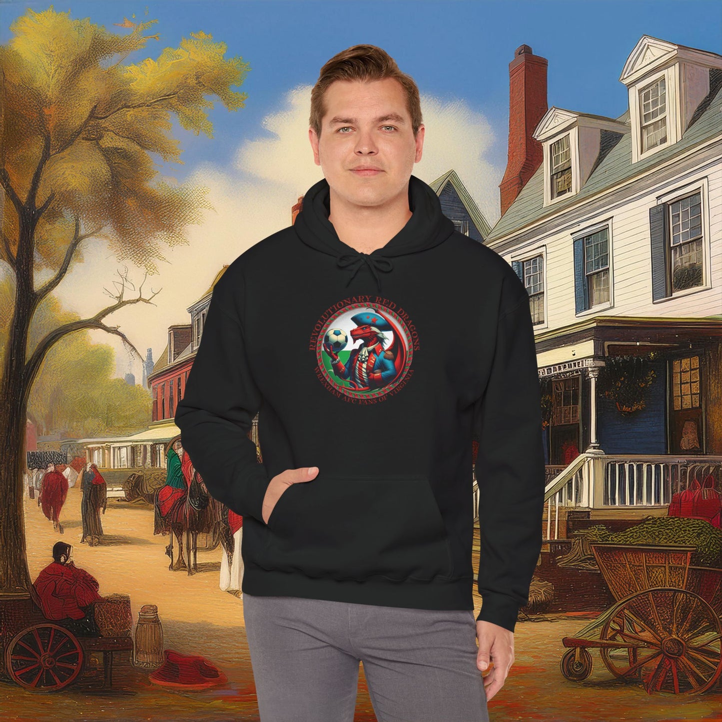 Revolutionary Red Dragons Crest Hoodie - Alternate