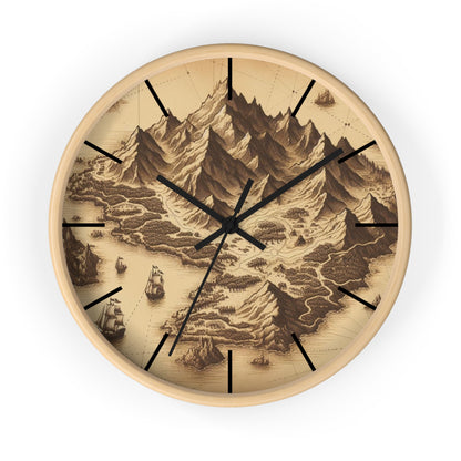 Island Map Wall Clock