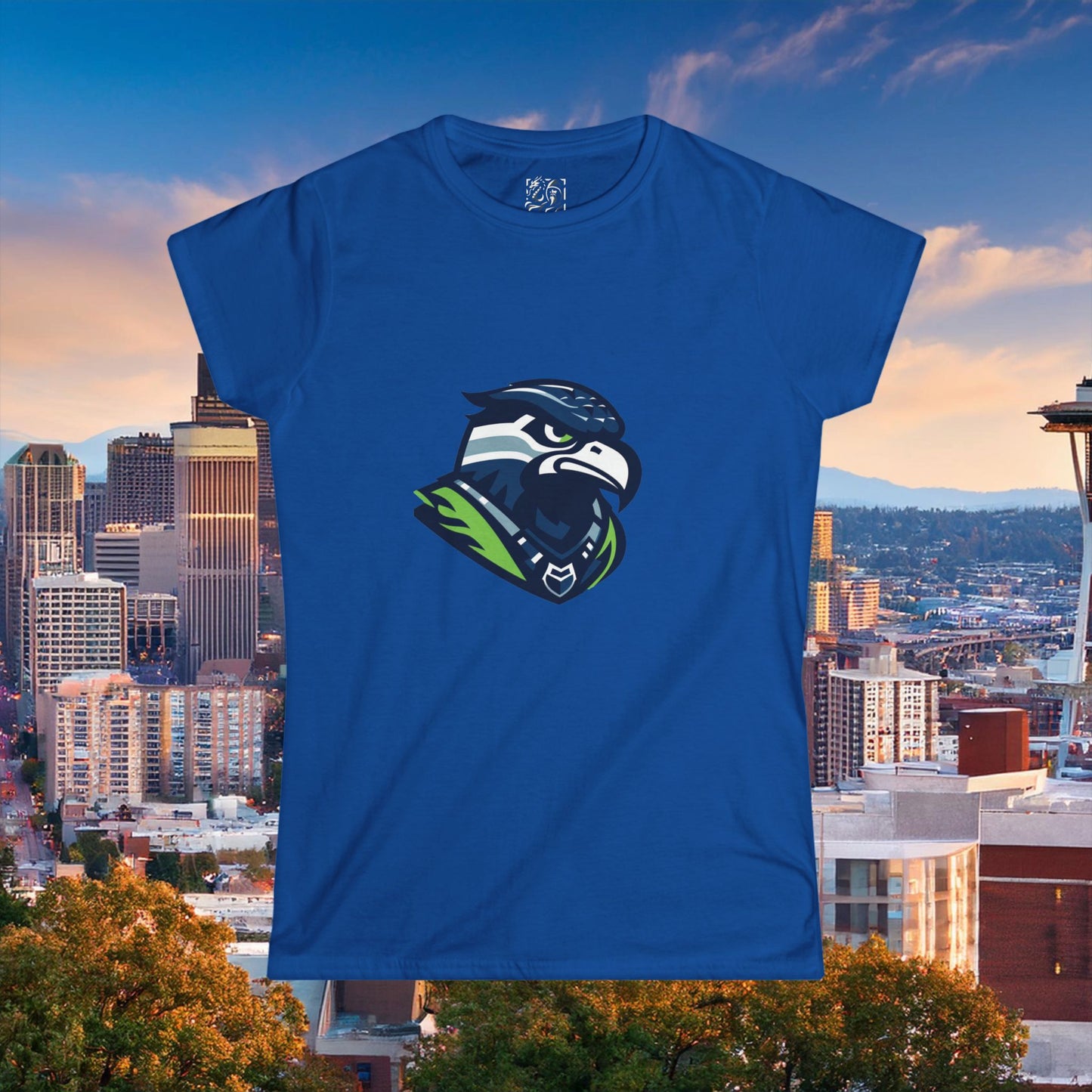 Seattle Football Crest Women's Softstyle Tee