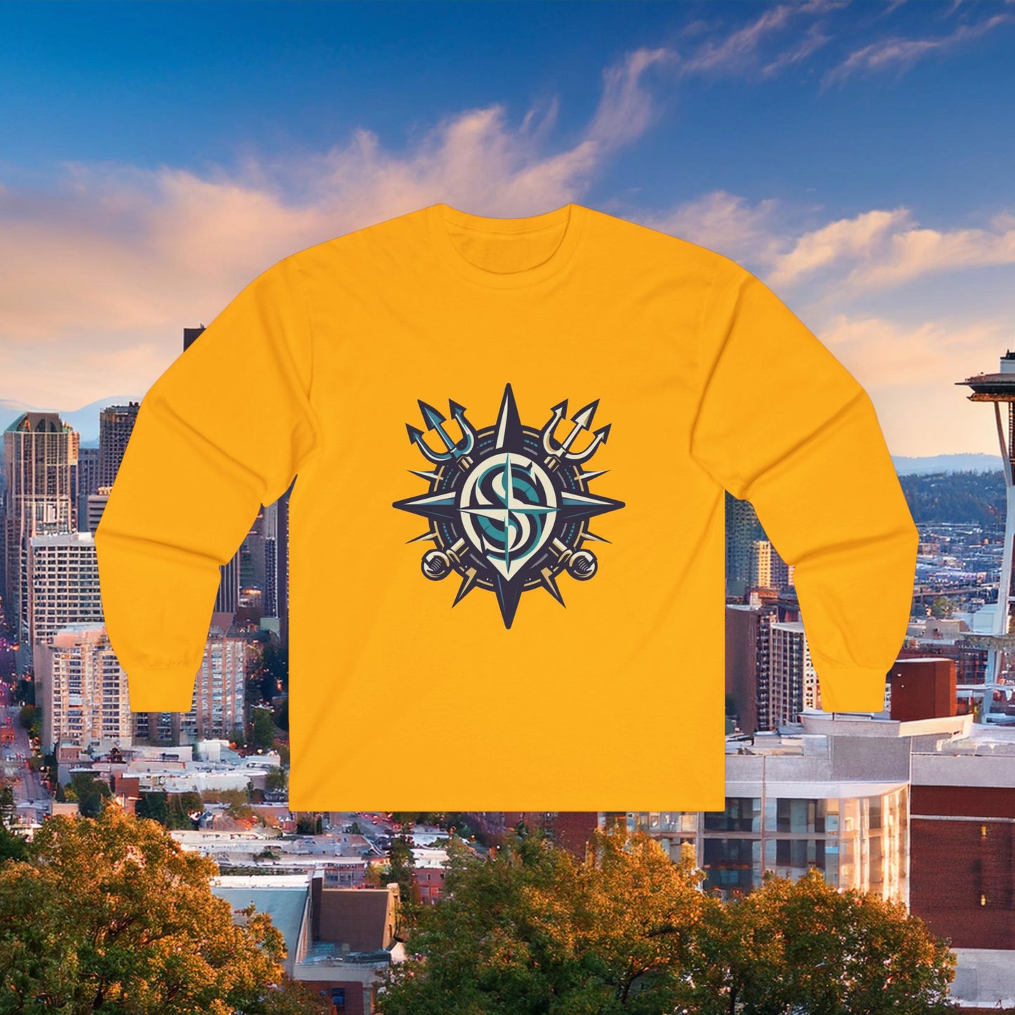 Seattle Baseball Crest Long Sleeve Tee