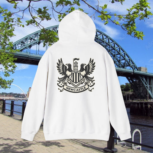 Newcastle United B&W Crest Hoodie