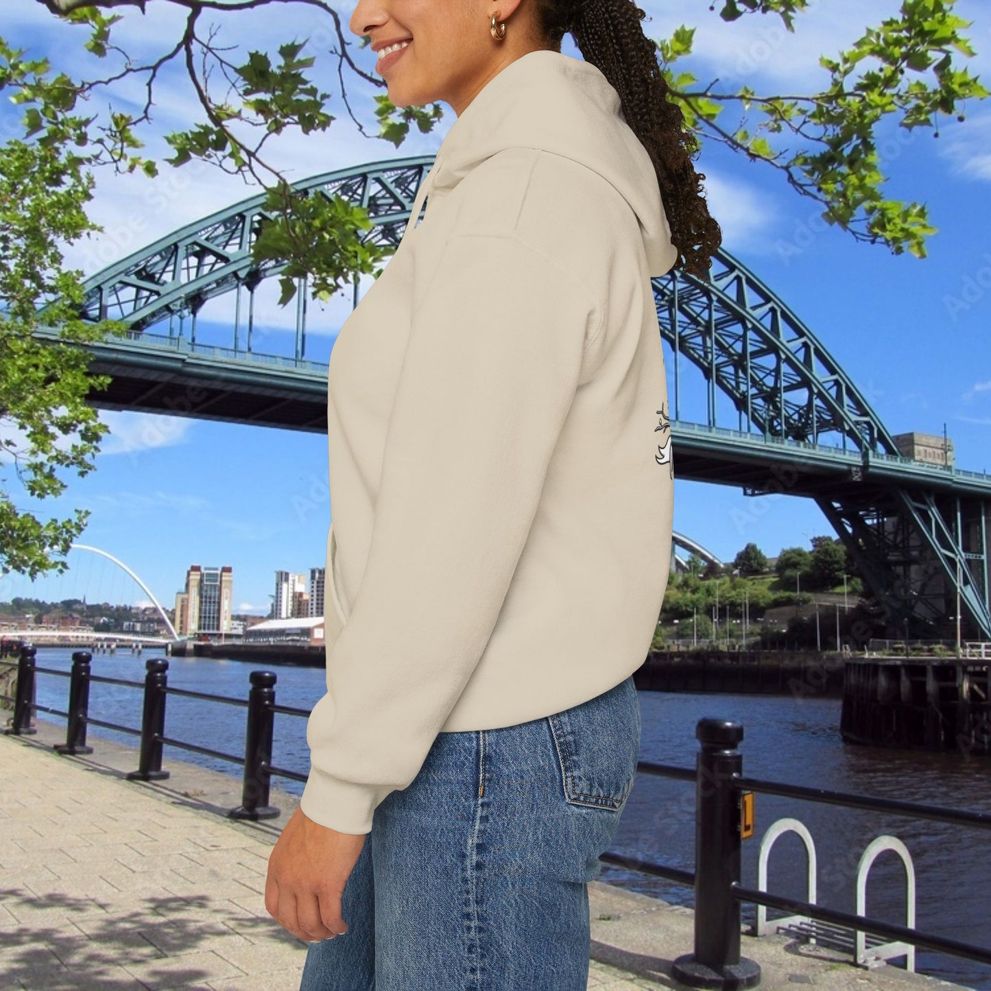 Newcastle United Howay The Lasses B&W (Twin Mags) Hoodie