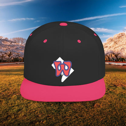 Washington Funky W Flat Bill Snapback - Red