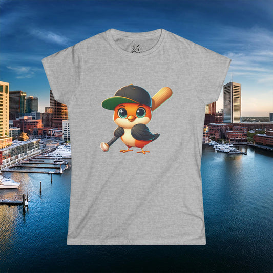 Baltimore Baseball Little Oriole Women's Softstyle Tee