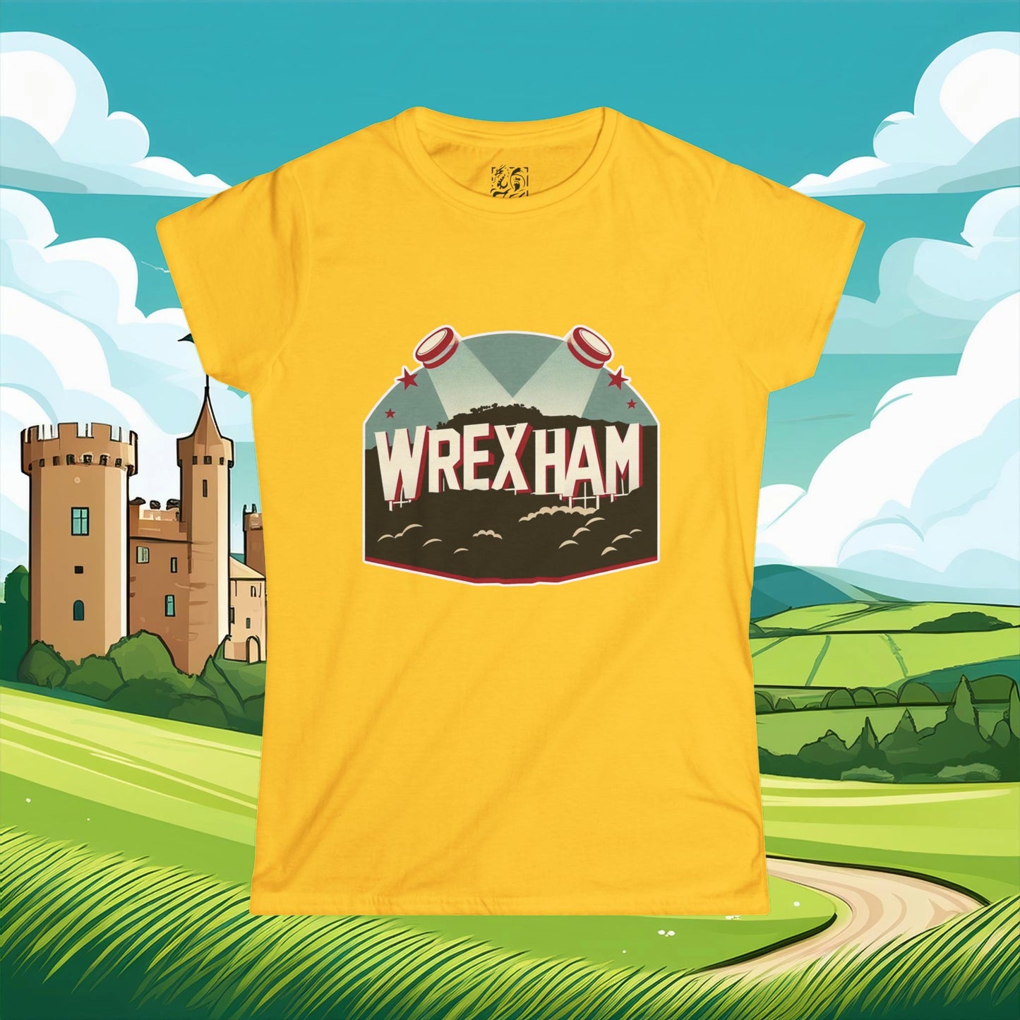 Wrexham Hollywood Sign Women's Softstyle Tee