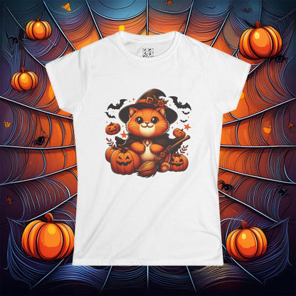 Halloween Cat Women's Softstyle Tee