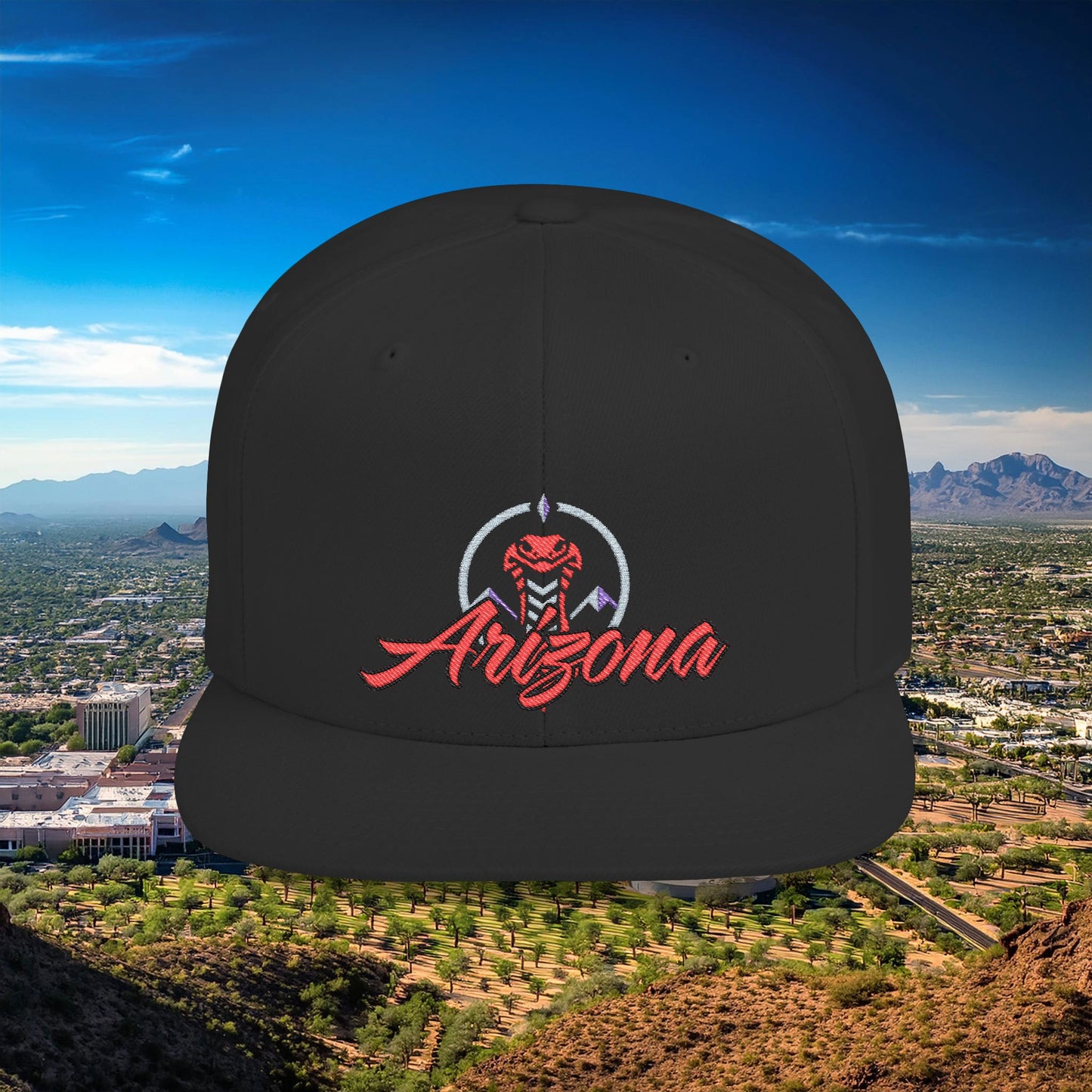Arizona Baseball Logo Flat Bill Snapback
