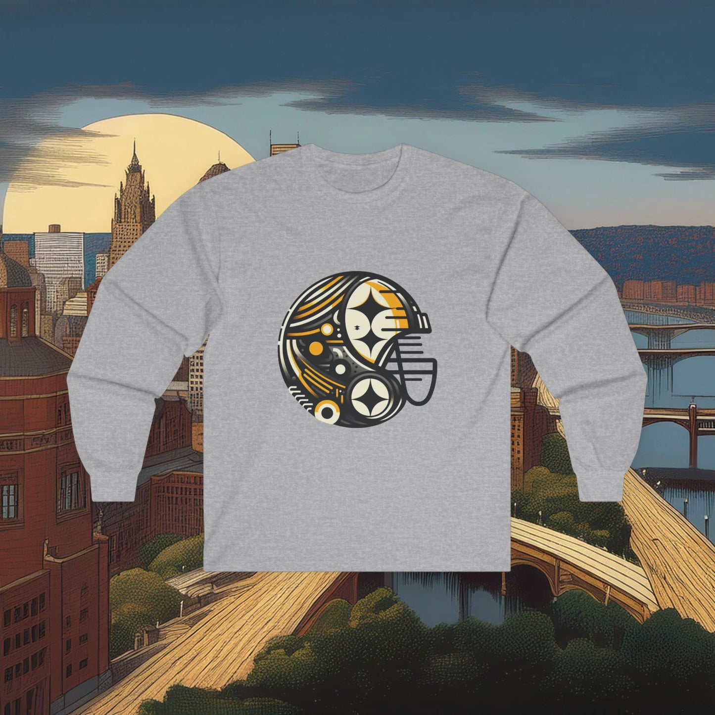 Pittsburgh Football Crest Long Sleeve Tee