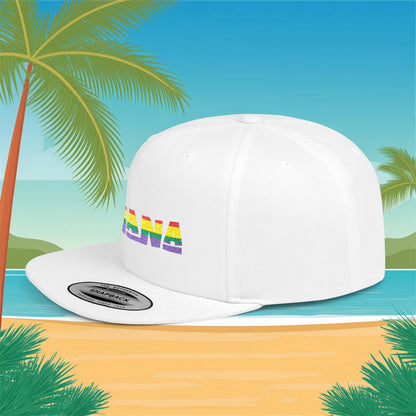 Rainbow Ohana Flat Bill Snapback