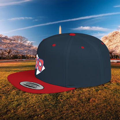 Washington Funky W Flat Bill Snapback - Red