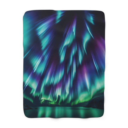 Northern Lights Sherpa Fleece Blanket