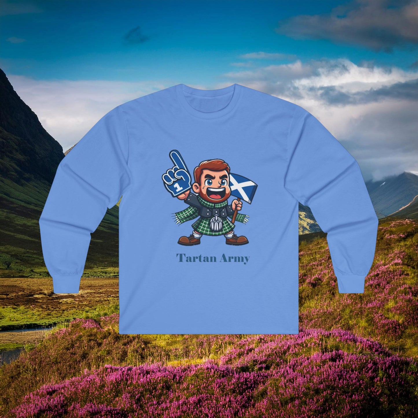 Scotland Tartan Army Long Sleeve Tee