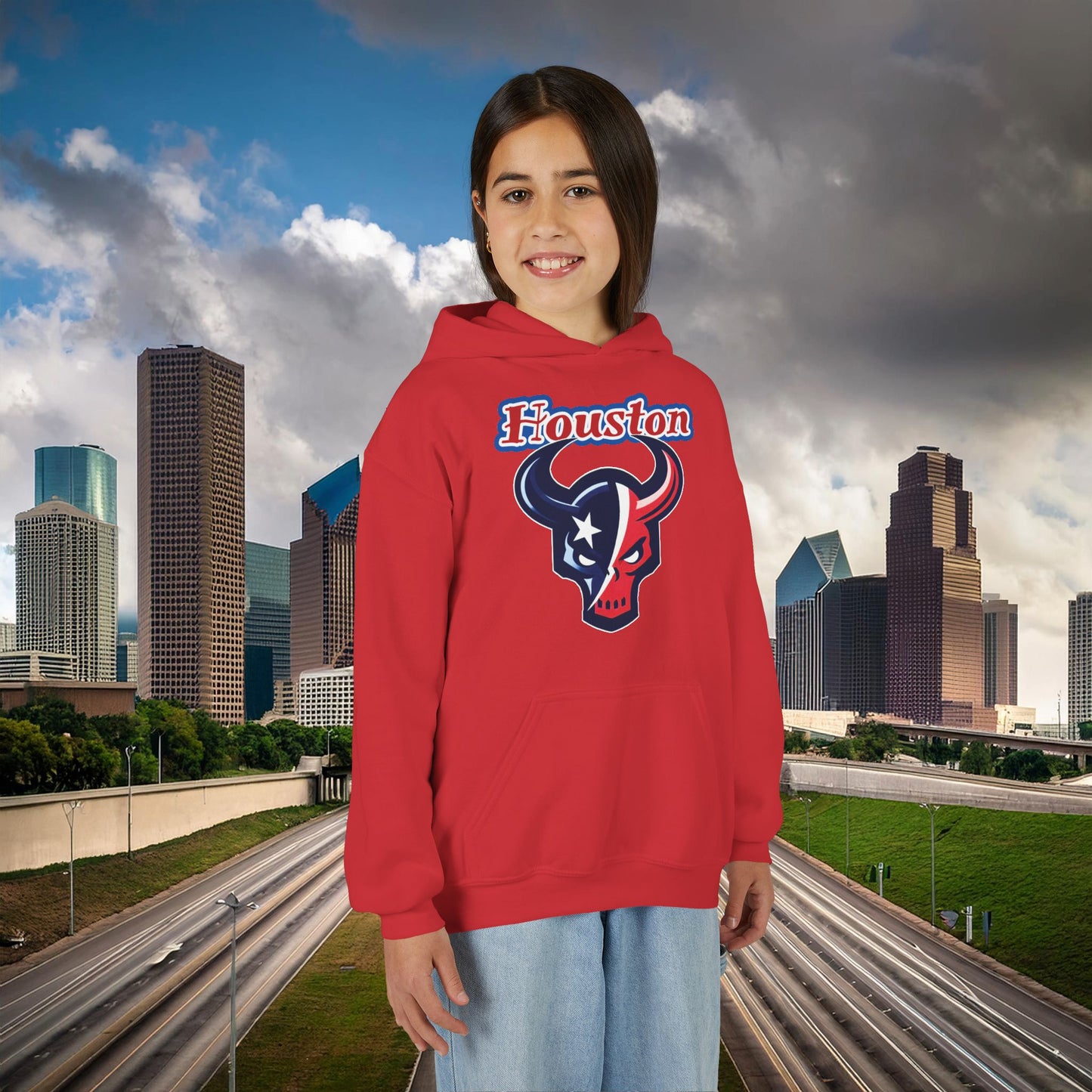 Houston Skull Youth Hoodie