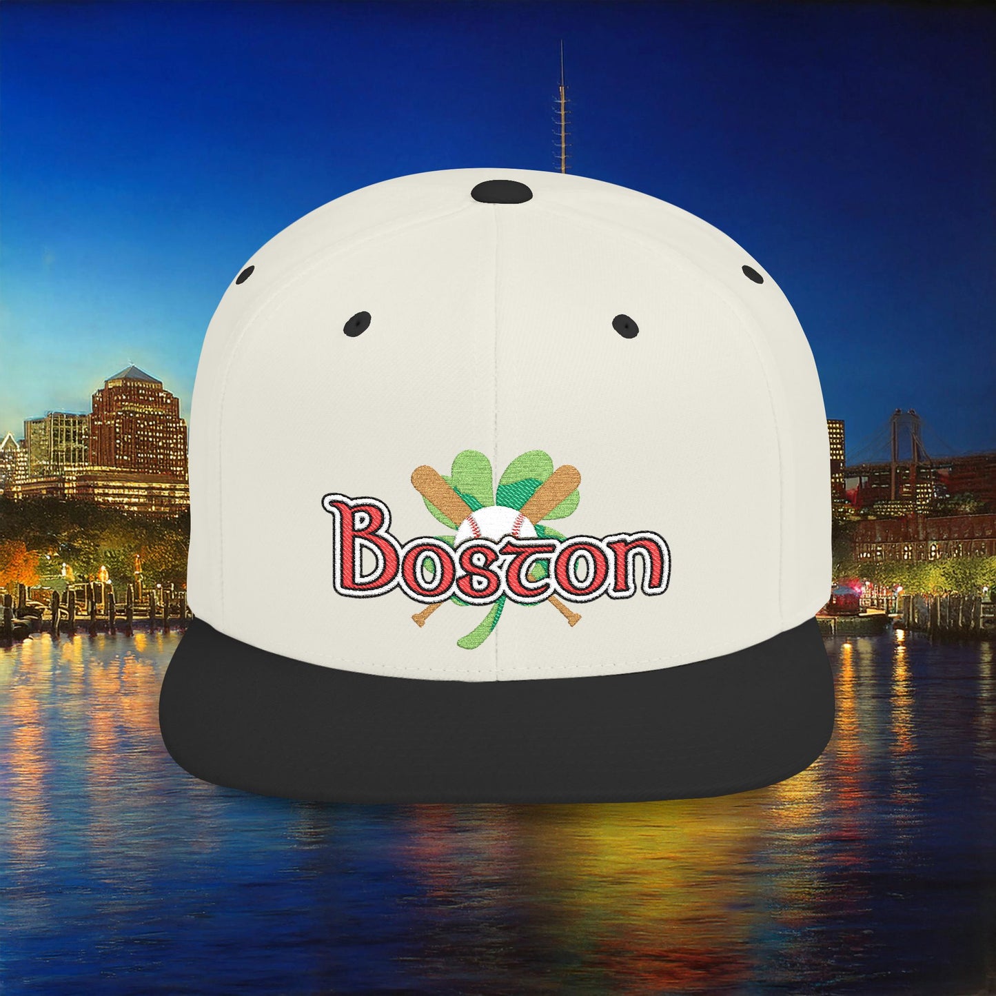 Boston Shamrock Baseball Flat Bill Snapback