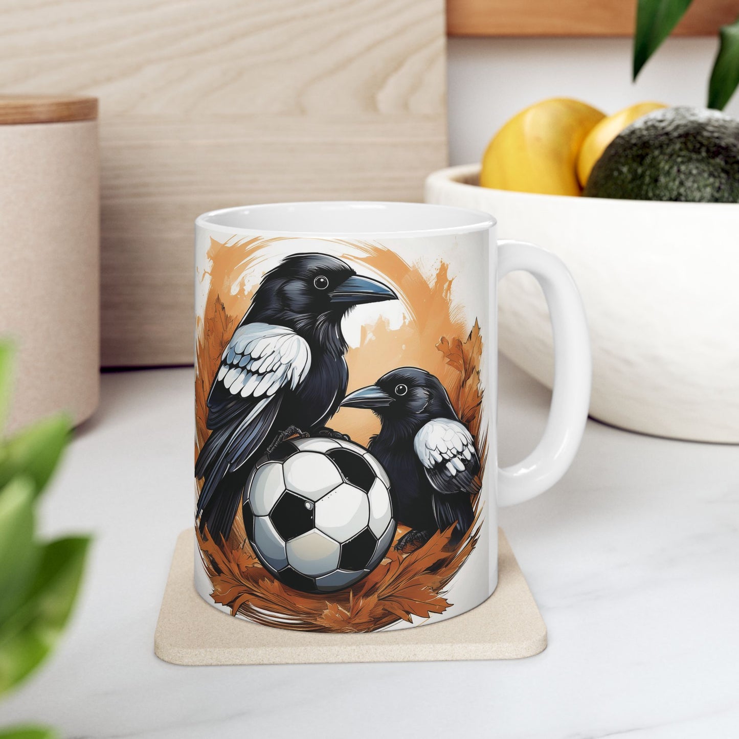 Magpies And Football Ceramic Mugs (11oz\15oz)