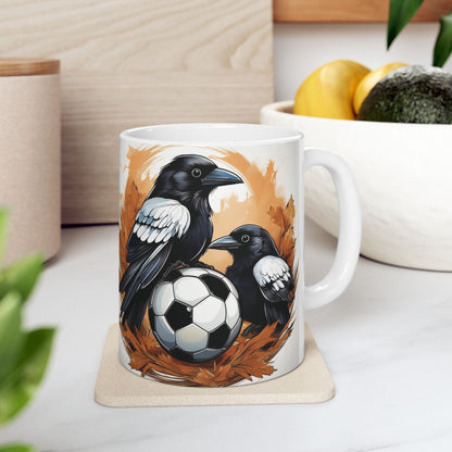 Magpies And Football Ceramic Mugs (11oz\15oz)