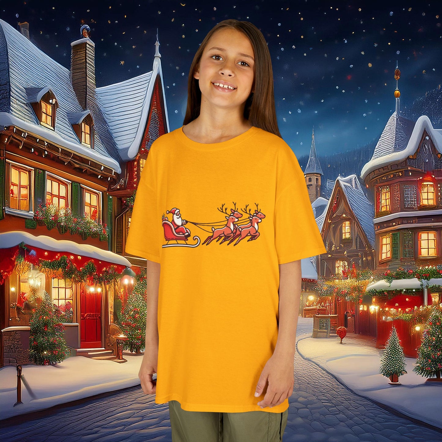 Santa's Sleigh Kids Tee