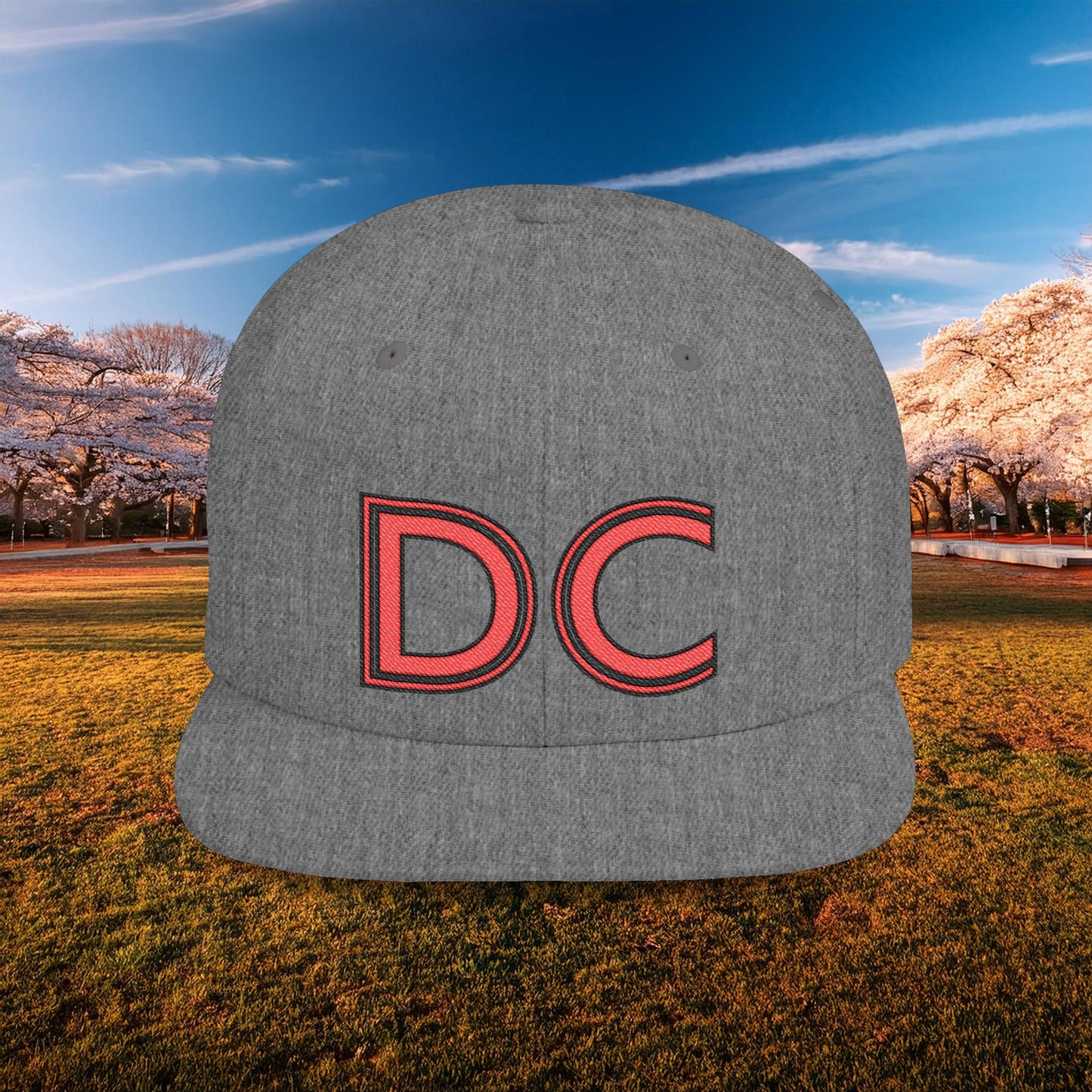 DC Flat Bill Snapback - Red