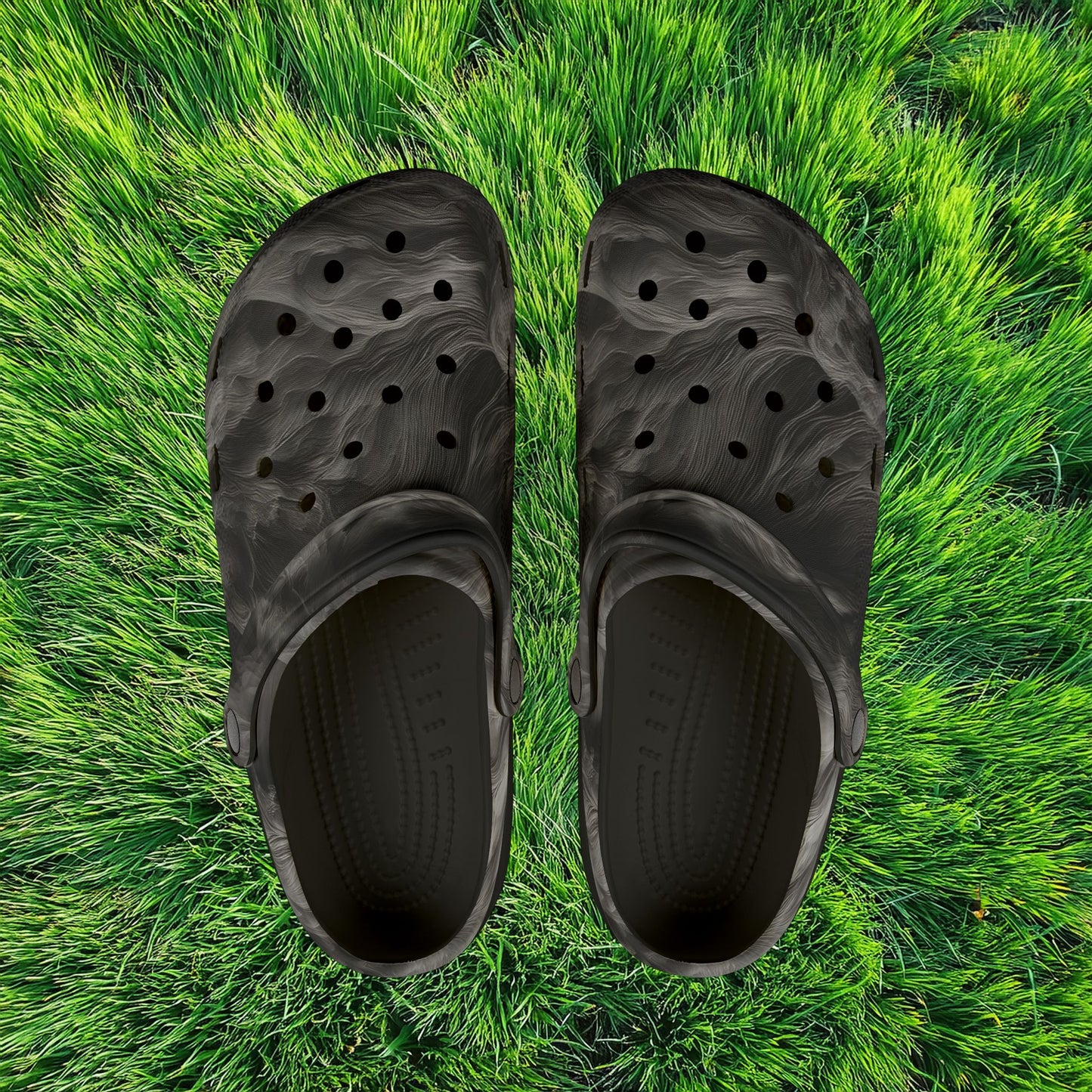 Smoke Pattern Foam Clogs