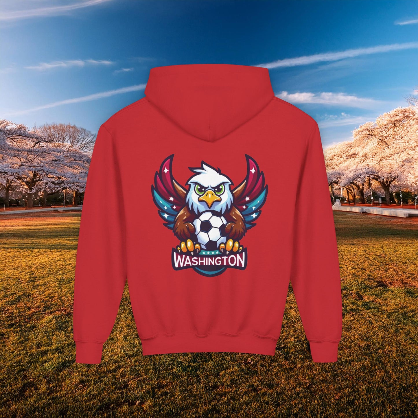 Washington Spirit Eagle Design Youth Hoodie