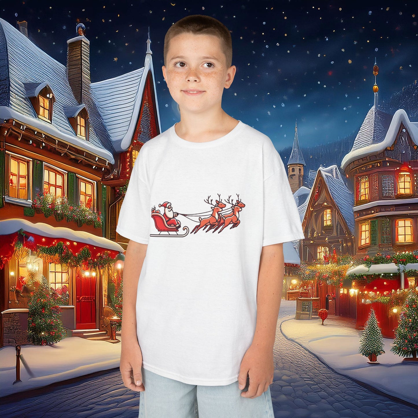 Santa's Sleigh Kids Tee