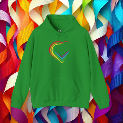 Rainbow Heart Unisex Hoodie