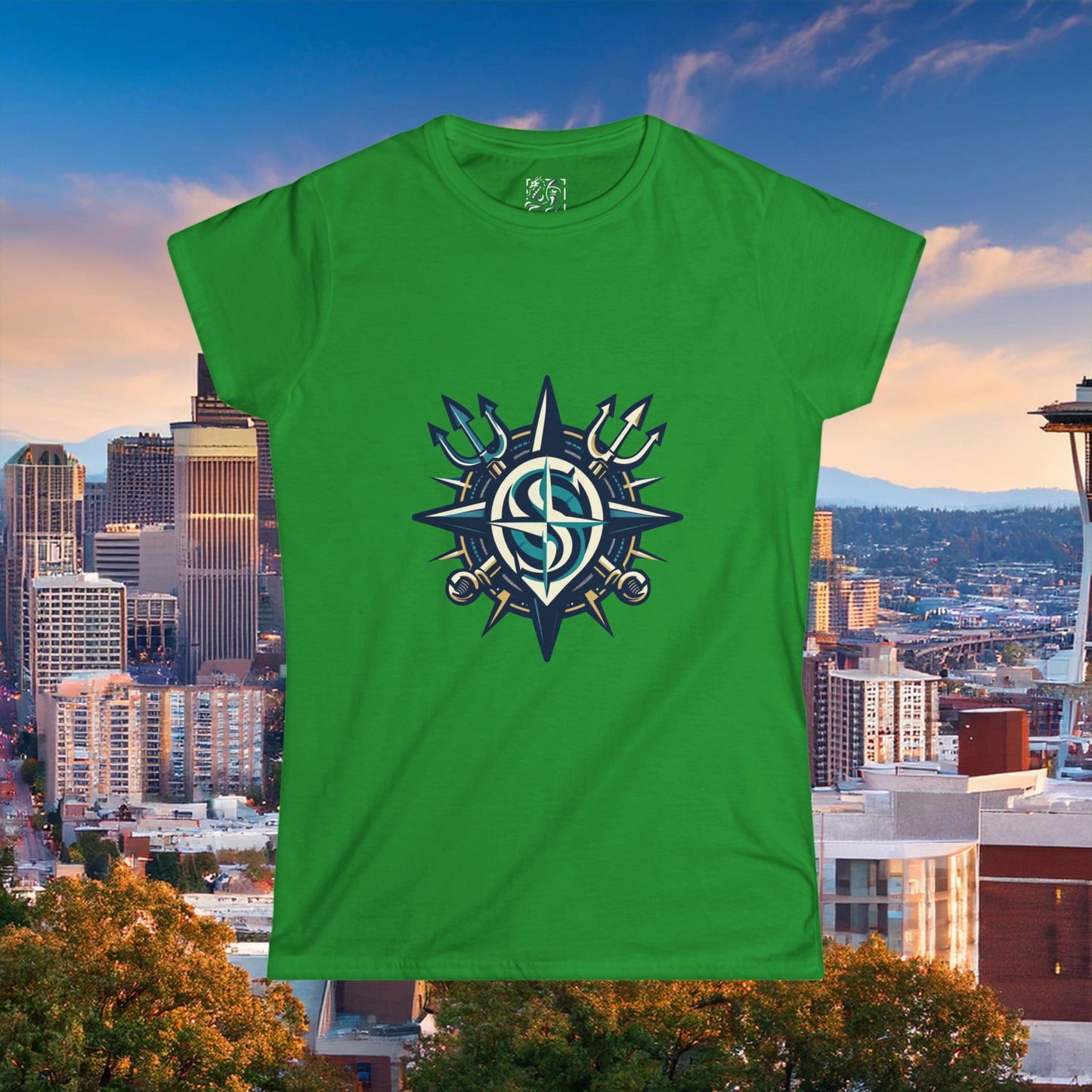 Seattle Baseball Crest Women's Softstyle Tee