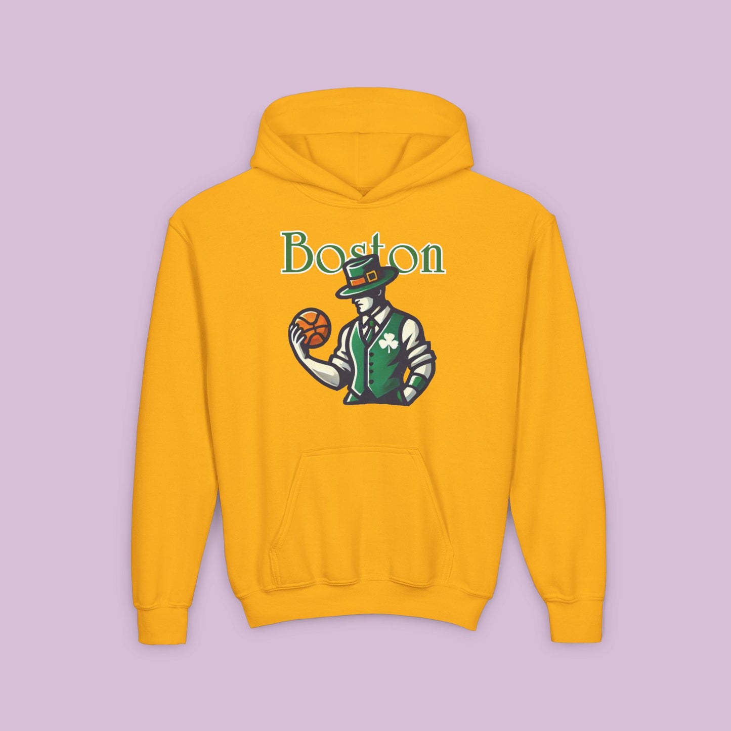Boston Basketball Youth Hoodie