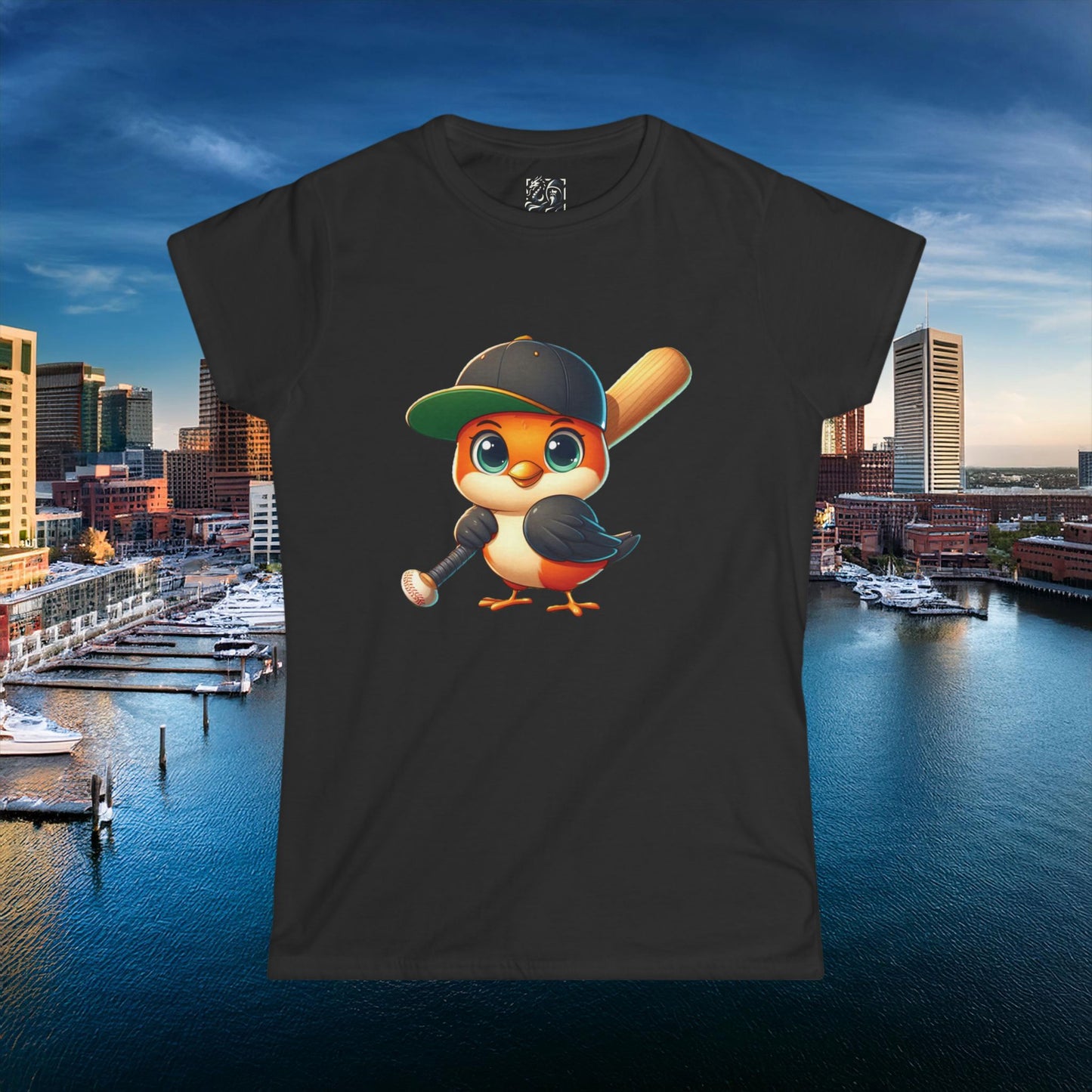 Baltimore Baseball Little Oriole Women's Softstyle Tee