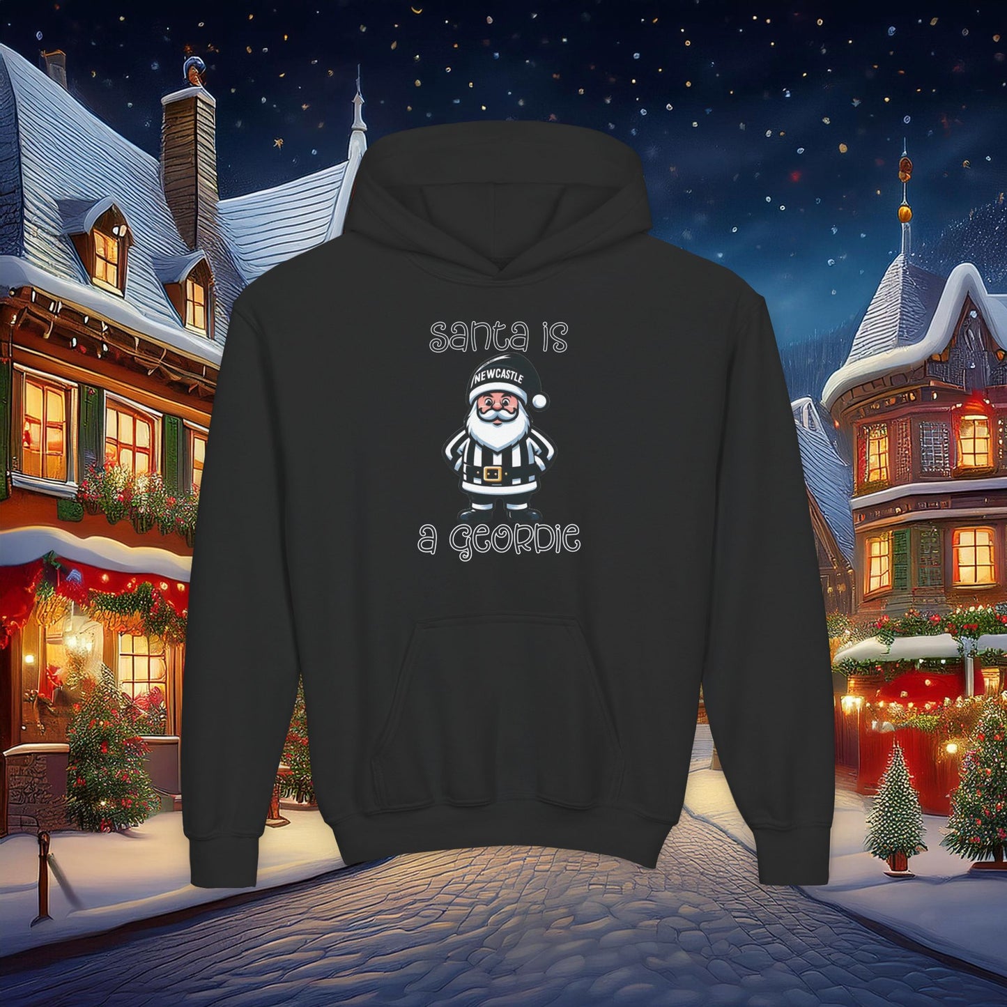 Newcastle United Santa is a Geordie Youth Hoodie