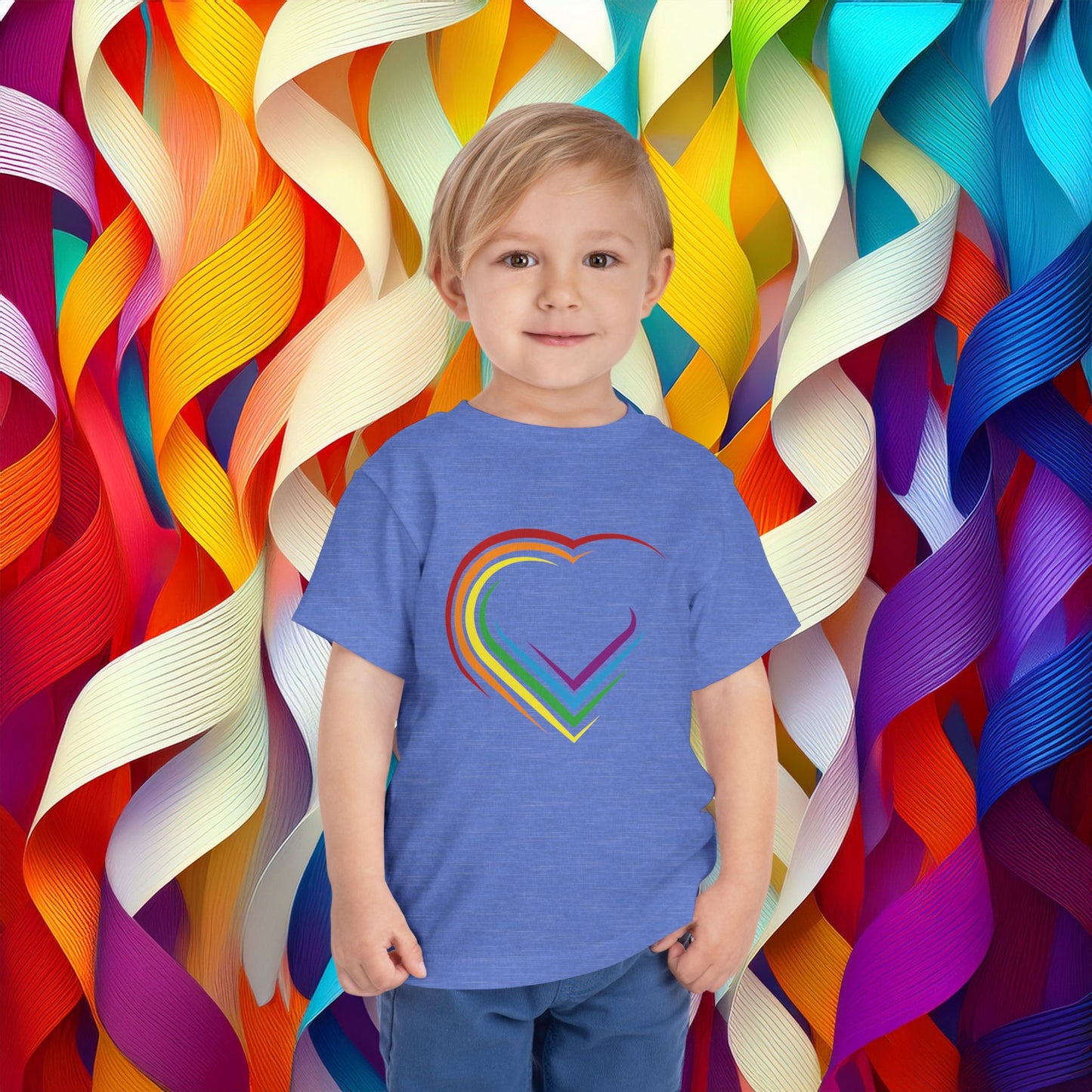 Rainbow Heart Toddler Tee