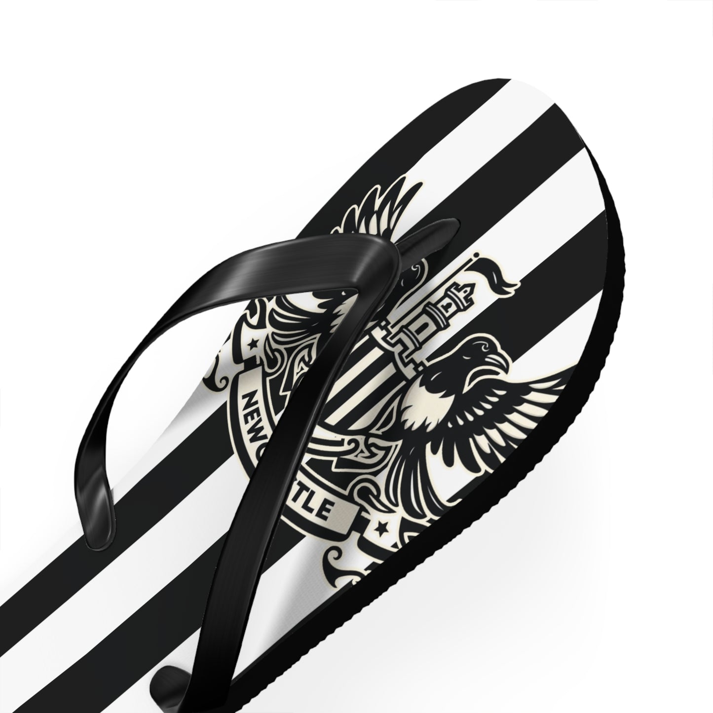 Newcastle United B&W Crest Flip Flops