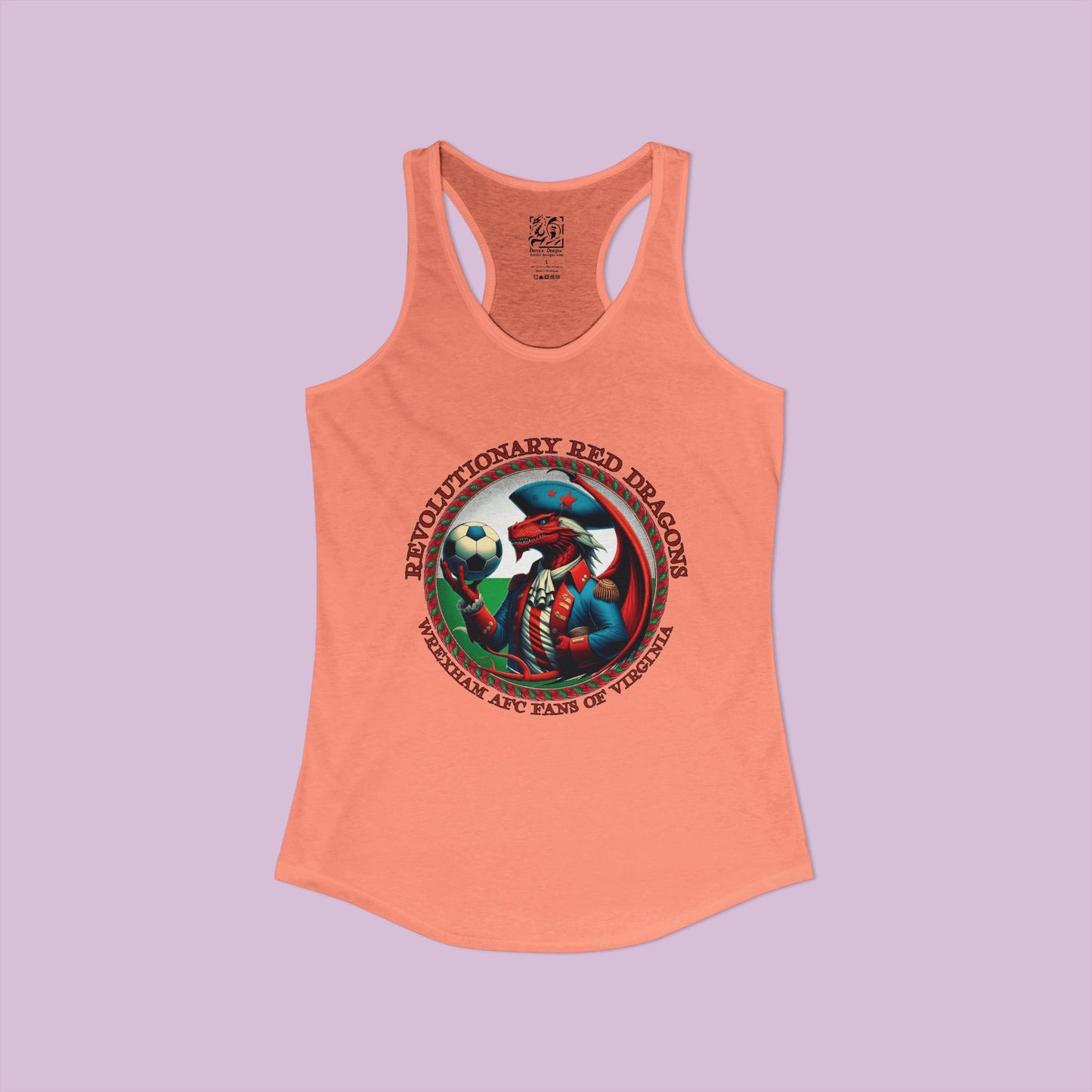 Revolutionary Red Dragons Crest Women's Racerback Tank - Alternative