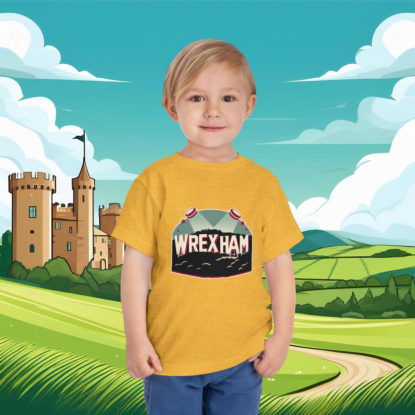 Wrexham Hollywood Sign Toddler Tee
