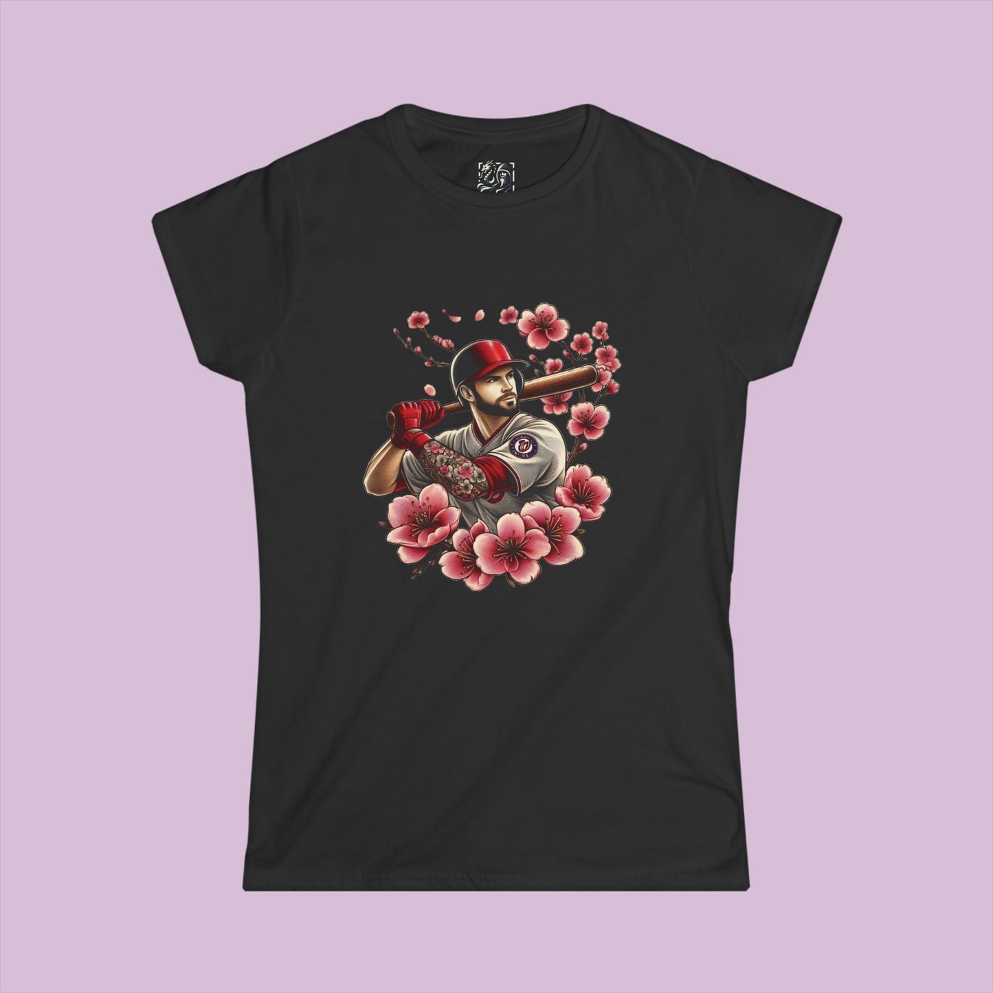 Washington Baseball Cherry Blossom Women's Softstyle Tee