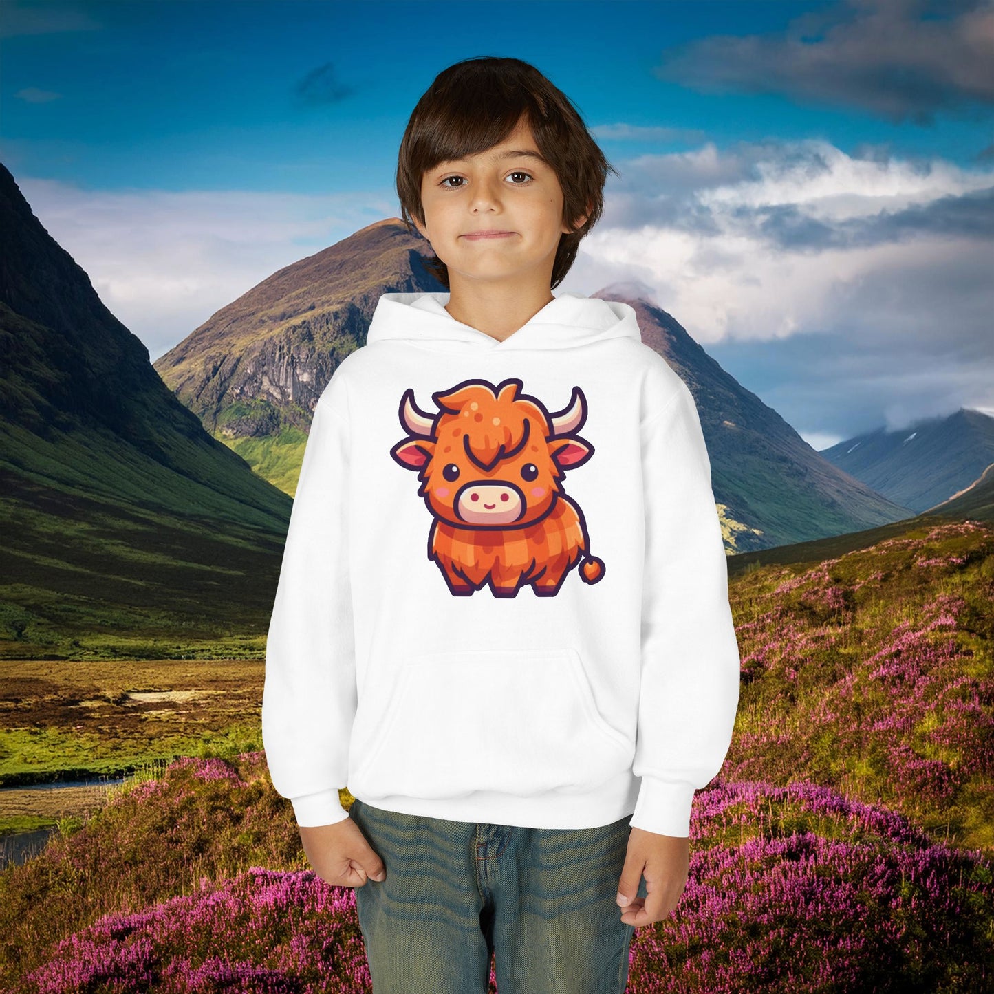 Highland Coo Youth Hoodie