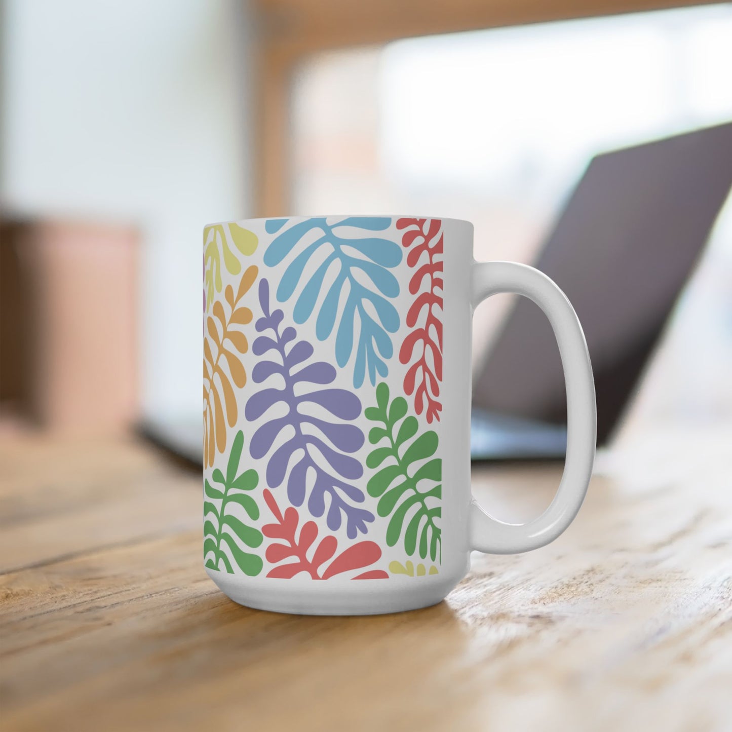 Colorful Tropical Leaves Ceramic Mug (11oz/15oz)