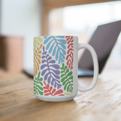 Colorful Tropical Leaves Ceramic Mug (11oz/15oz)