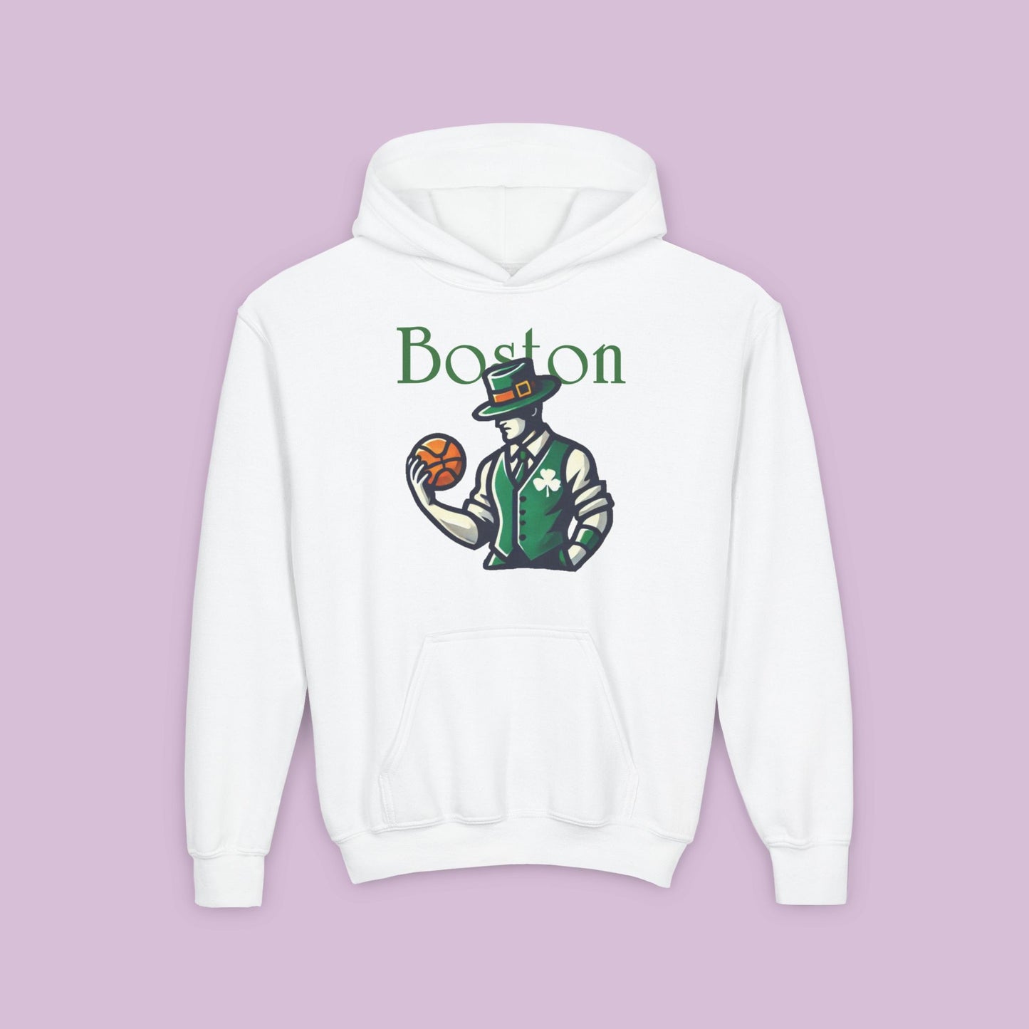 Boston Basketball Youth Hoodie
