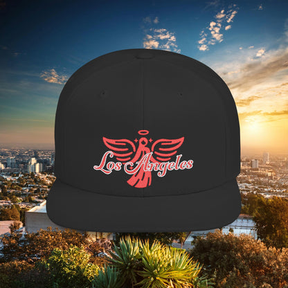 Los Angeles Red Angel Flat Bill Snapback