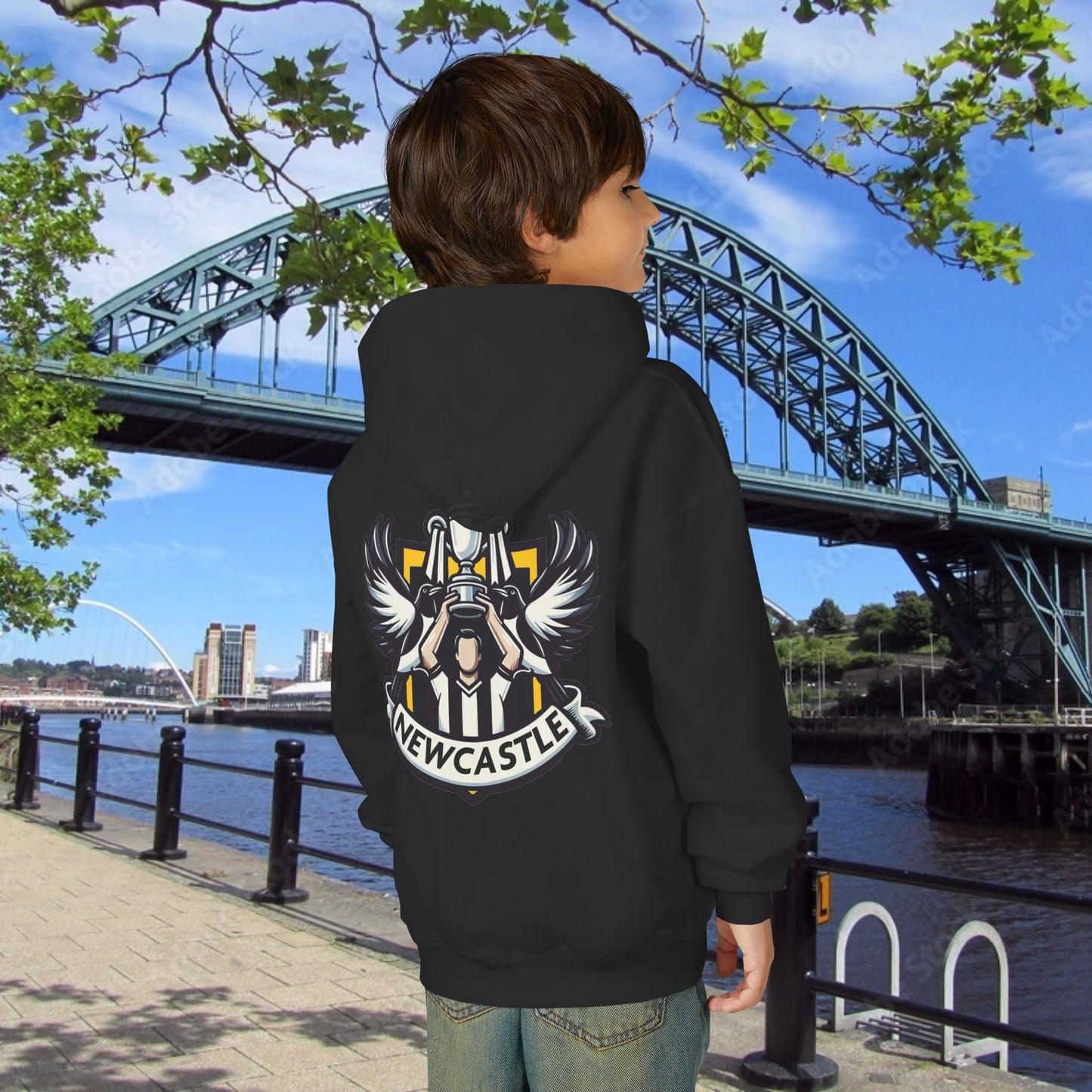 Newcastle Cup Champions Crest Youth Hoodie