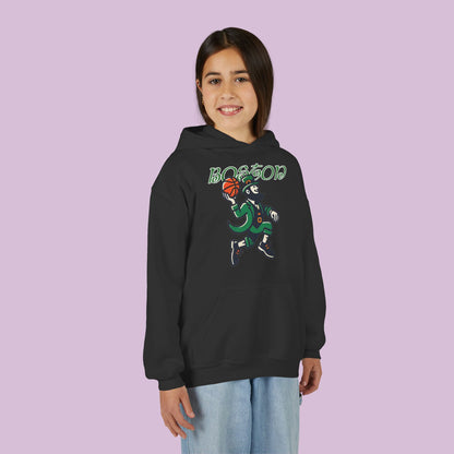 Boston Basketball Logo Youth Hoodie