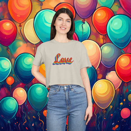 Rainbow Love Women's Crop Tee