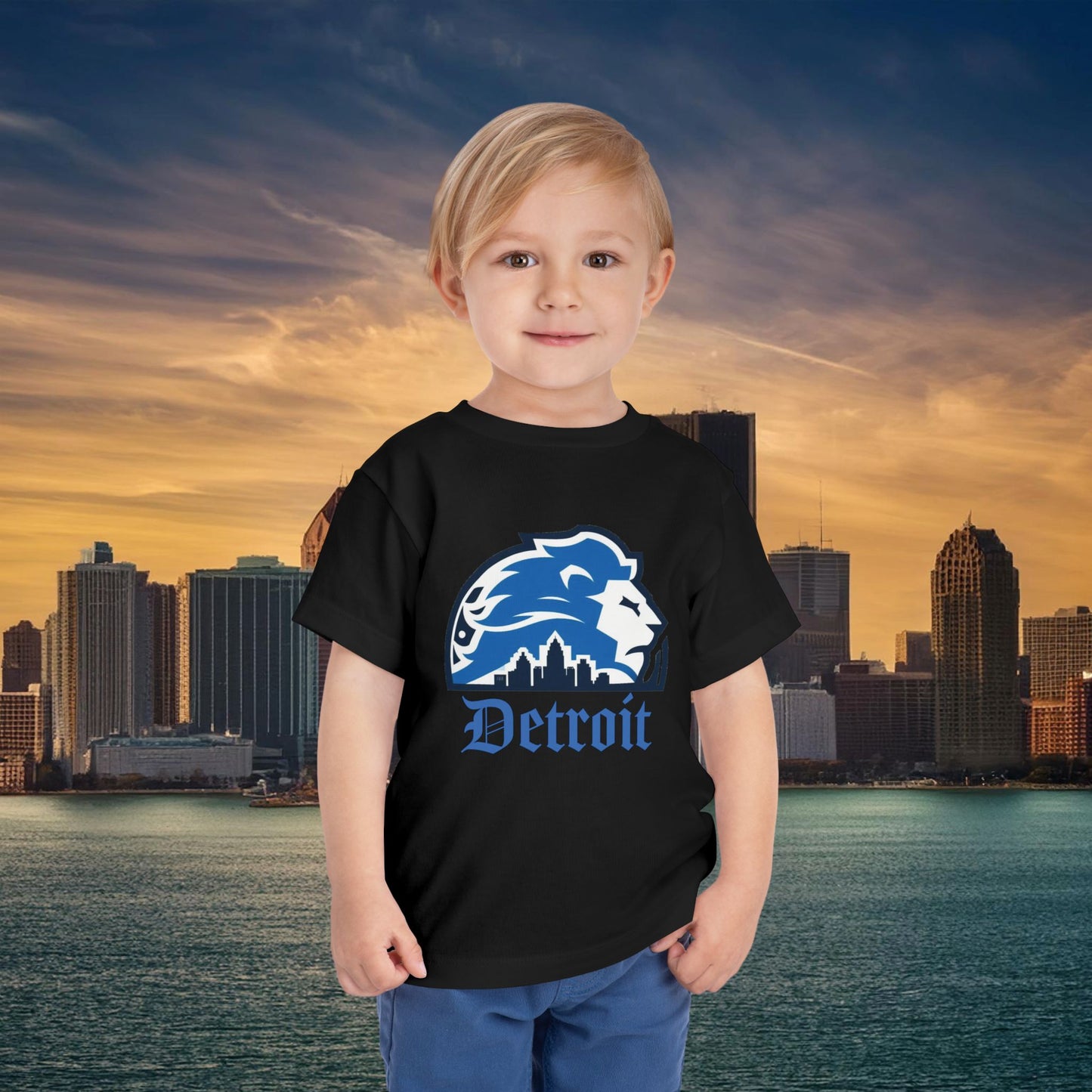 Detroit Football Skyline Toddler Tee