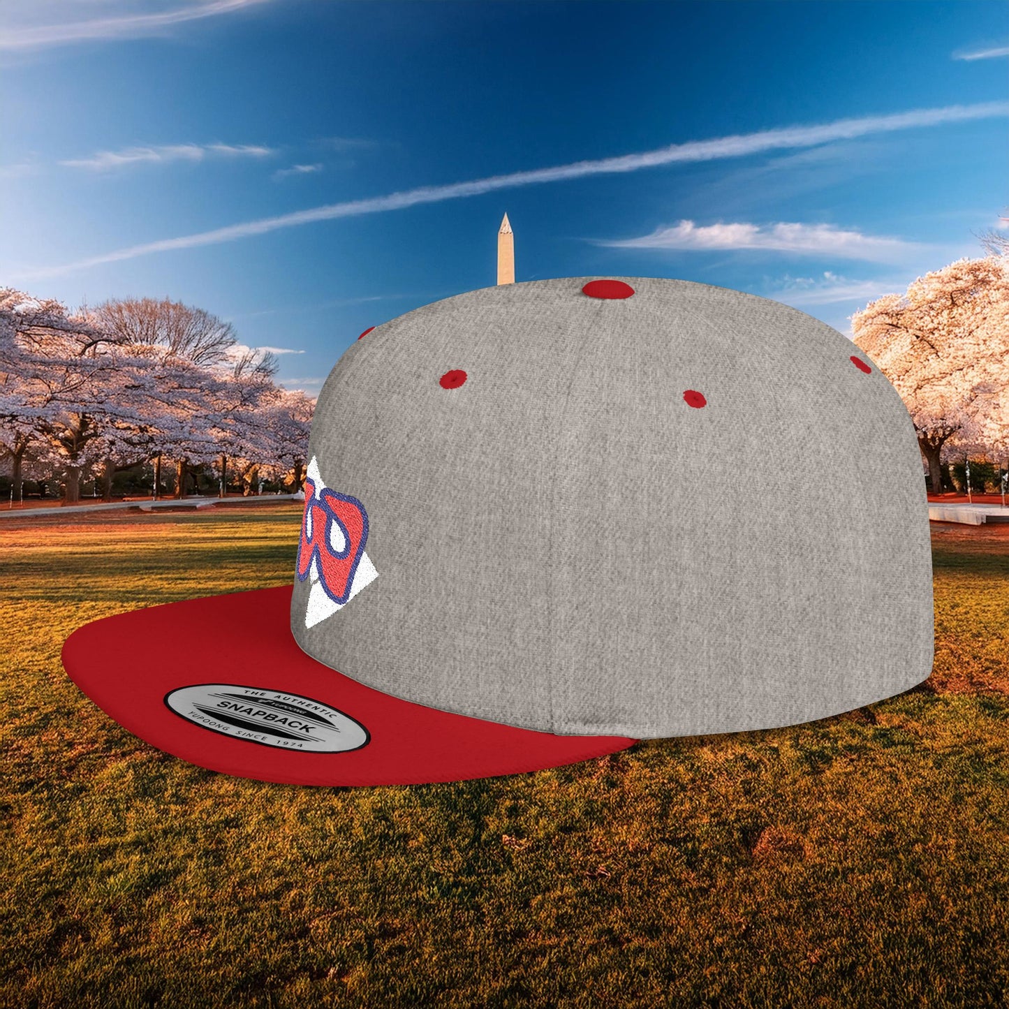 Washington Funky W Flat Bill Snapback - Red